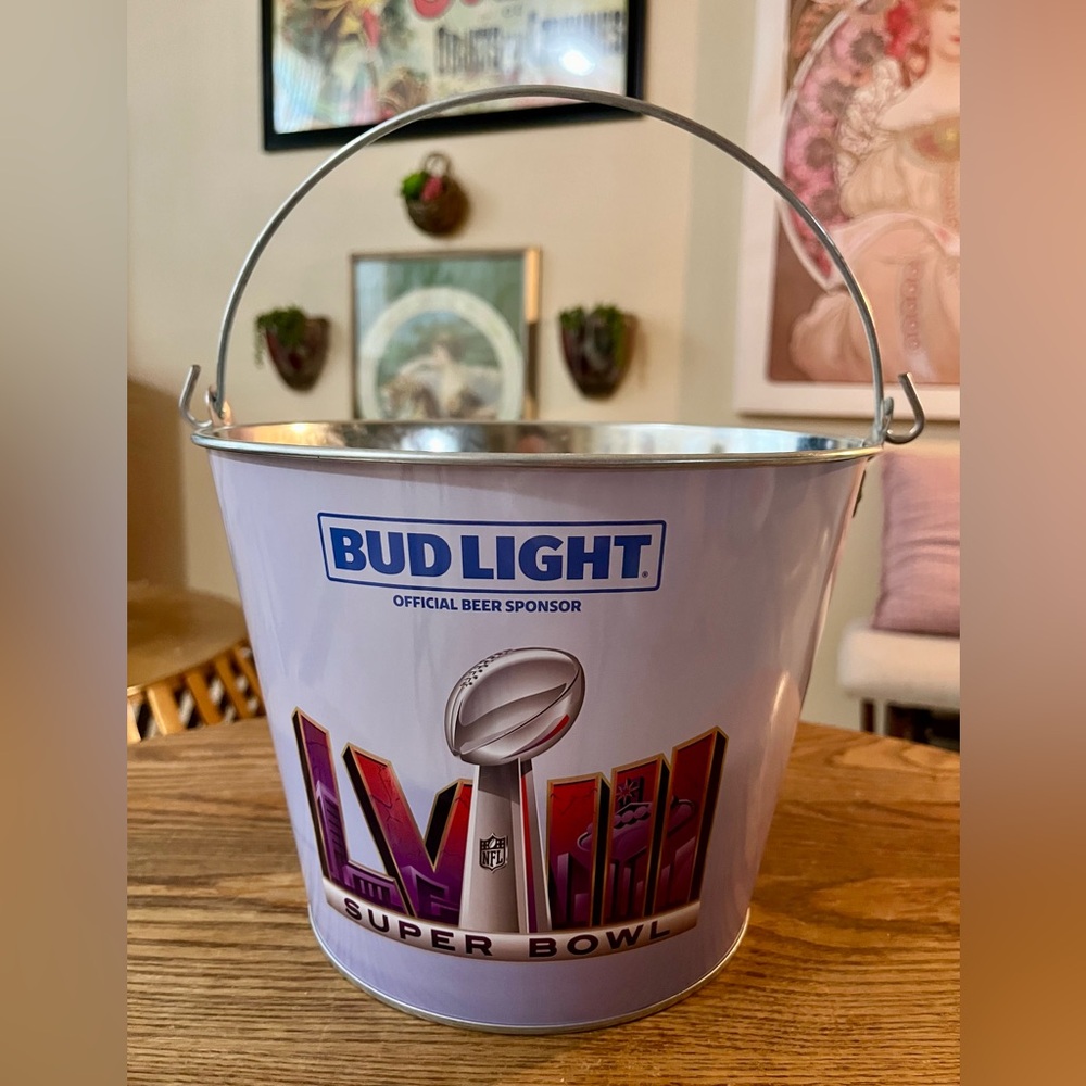 Rare 2024 Bud Light Super Bowl LVIII Super Bowl 58 Beer Bucket Beer Pail